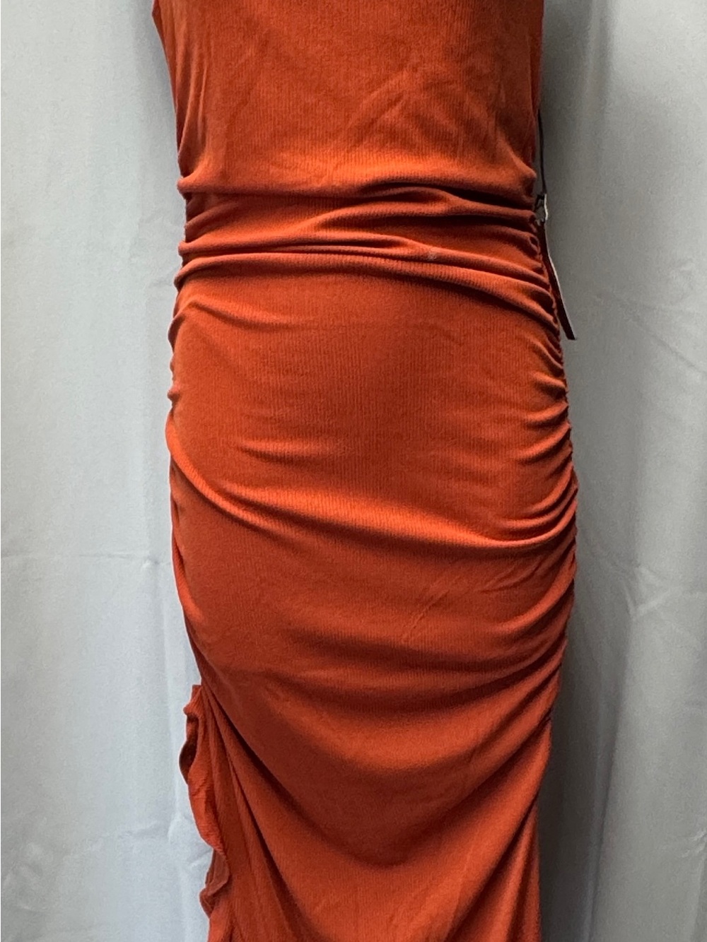 Haute Monde Burnt Orange Ruched Dress